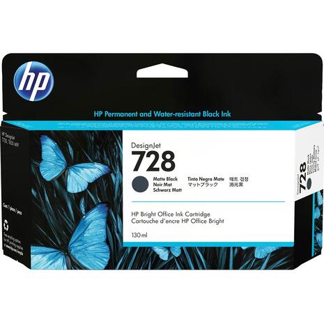 Μελάνι εκτυπωτή HP 728 130-ml Matte Black DesignJet Ink Cartridge 3WX25A