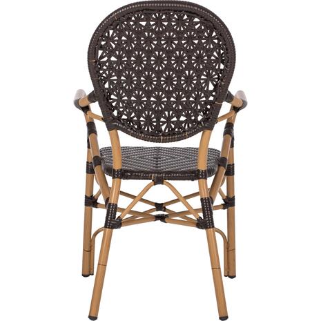 ΠΟΛΥΘΡΟΝΑ ΑΛΟΥΜΙΝΙΟΥ BAMBOO LOOK ΚΑΦΕ ΚΑΙ ΚΑΦΕ PE RATTAN HM5926.01 56x62x95Yεκ.