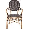 ΠΟΛΥΘΡΟΝΑ ΑΛΟΥΜΙΝΙΟΥ BAMBOO LOOK ΚΑΦΕ ΚΑΙ ΚΑΦΕ PE RATTAN HM5926.01 56x62x95Yεκ.
