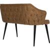 ΚΑΝΑΠΕΣ 2-ΘΕΣΙΟΣ ΕΠΑΓΓΕΛ. CARLOS HM9273.19 ΧΡΥΣΟ Τ.NUBUCK-ΞΥΛΙΝΑ ΠΟΔΙΑ 119x60x84Υεκ.