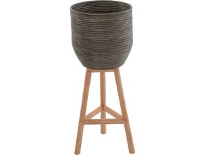 ΓΛΑΣΤΡΑ ΑΠΟ RATTAN ΚΑΙ BAMBOO HM7815 31x30x80Yεκ. ΦΥΣΙΚΟ - ΠΡΑΣΙΝΟ