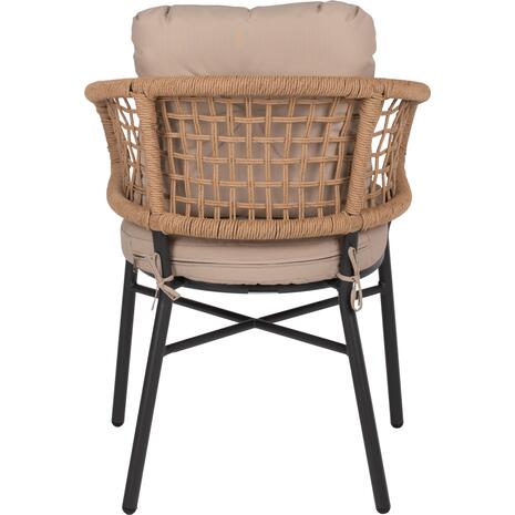 ΠΟΛΥΘΡΟΝΑ ΑΛΟΥΜΙΝΙΟΥ DARK GREY ΕΠΑΓΓΕΛΜ. RATTAN ΜΑΞΙΛΑΡΙ ΜΠΕΖ HM5863.01 60x56x84 εκ.