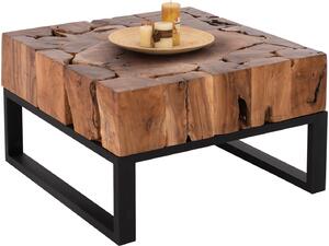 ΤΡΑΠΕΖΙ ΣΑΛΟΝΙΟΥ PIEN HM9354 ΑΠΟ ΜΑΣΙΦ ΞΥΛΟ ΤEAK ΦΥΣΙΚΟ 80X80X48Yεκ.