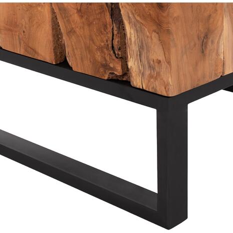 ΤΡΑΠΕΖΙ ΣΑΛΟΝΙΟΥ PIEN HM9354 ΑΠΟ ΜΑΣΙΦ ΞΥΛΟ ΤEAK ΦΥΣΙΚΟ 80X80X48Yεκ.