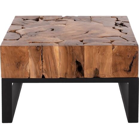 ΤΡΑΠΕΖΙ ΣΑΛΟΝΙΟΥ PIEN HM9354 ΑΠΟ ΜΑΣΙΦ ΞΥΛΟ ΤEAK ΦΥΣΙΚΟ 80X80X48Yεκ.