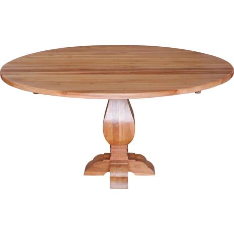 ΤΡΑΠΕΖΙ ΣΤΡΟΓΓΥΛΟ VEDU HM9464.01 ΤΕΑΚ ΞΥΛΟ ΣΚΑΛΙΣΤΟ ΠΟΔΙ Φ150x78Υεκ.