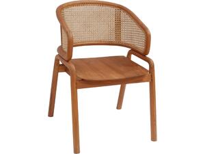 ΠΟΛΥΘΡΟΝΑ ΜΑΣΙΦ ΞΥΛΟ ΤEAK & RATTAN ΠΛΑΤΗ ΦΥΣΙΚΟ 57x62x83Υεκ.HM9402.01