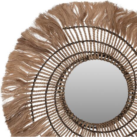 ΚΑΘΡΕΠΤΗΣ ΤΟΙΧΟΥ ΣΤΡΟΓΓΥΛΟΣ ΙΝΕΣ ΑΜΠΑΚΑ ΣΕ ΦΥΣΙΚΟ & ΜΑΥΡΟ ΣΧΟΙΝΙ 80x4x80Υεκ.HM7741