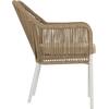 ΠΟΛΥΘΡΟΝΑ ΑΛΟΥΜΙΝΙΟΥ HM5855.01 ΛΕΥΚΟ ΜΕ ΣΧΟΙΝΙ WICKER PE ΜΠΕΖ 56x66x82 εκ.