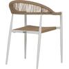 ΠΟΛΥΘΡΟΝΑ ΑΛΟΥΜΙΝΙΟΥ GRET HM5854.01 ΛΕΥΚΗ PE RATTAN ΜΠΕΖ 56x55,5x78Υεκ.