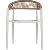 ΠΟΛΥΘΡΟΝΑ ΑΛΟΥΜΙΝΙΟΥ GRET HM5854.01 ΛΕΥΚΗ PE RATTAN ΜΠΕΖ 56x55,5x78Υεκ.