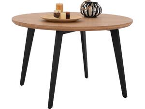 ΤΡΑΠΕΖΙ LAGERT HM9306.01 ΣΤΡΟΓΓΥΛΟ ΜΕ ΚΑΠΛΑΜΑ ΔΡΥΟΣ ΣΕ ΣΤΥΛ ΡΟΥΣΤΙΚ Φ120x75Yεκ.
