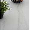 ΤΡΑΠΕΖΙ ΤΡΑΠΕΖΑΡΙΑΣ ΣΤΡΟΓΓΥΛΟ SYNTEC HM9309.02 SINTERED STONE ΛΕΥΚΟ ΜΕΤΑΛ.ΠΟΔΙΑ Φ115x75Y εκ.