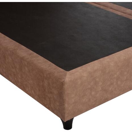 ΚΡΕΒΑΤΙ ALBA ΚΑΦΕ τ.NUBUCK HM636.21 ΓΙΑ ΣΤΡΩΜΑ 150x200 εκ.