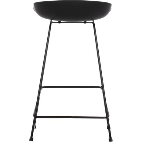 ΣΚΑΜΠΟ ΜΠΑΡ NAILA HM9299.02 ΜΑΥΡΟ ΜΕΣΑΙΟΥ ΥΨΟΥΣ 44x44x74Yεκ. (σετ 2 τεμαχίων)