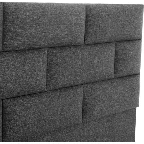 ΚΡΕΒΑΤΙ SOLEDAD ΑΠΟ ΓΚΡΙ ΥΦΑΣΜΑ HM644.01 ΓΙΑ ΣΤΡΩΜΑ 150x200 εκ.