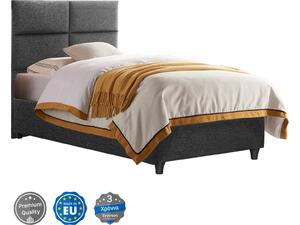 ΚΡΕΒΑΤΙ MILO ΑΠΟ ΓΚΡΙ ΥΦΑΣΜΑ HM652.01 ΓΙΑ ΣΤΡΩΜΑ 90x200 εκ.