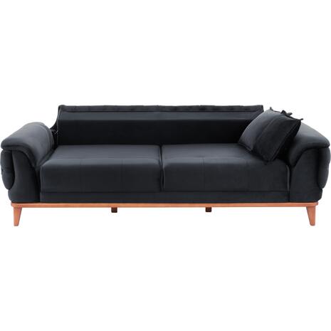 ΚΑΝΑΠΕΣ ΚΡΕΒΑΤΙ BENNINGTON ΤΡΙΘΕΣΙΟΣ ΜΑΥΡΟΣ HM3249.01 240x95x80 εκ.