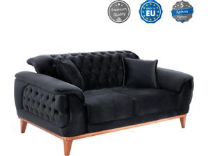 ΚΑΝΑΠΕΣ ΚΡΕΒΑΤΙ BENNINGTON 2ΘΕΣΙΟΣ ΜΑΥΡΟΣ HM3250.01 180x95x80 εκ.