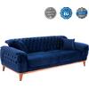 ΚΑΝΑΠΕΣ ΚΡΕΒΑΤΙ BENNINGTON ΤΡΙΘΕΣΙΟΣ ΜΠΛΕ HM3249.18 240x95x80 εκ.