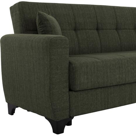 ΚΑΝΑΠΕΣ ΚΡΕΒΑΤΙ HEMA TΡΙΘΕΣΙΟΣ ΨΗΛΗ ΠΛΑΤΗ DARK OLIVE HM3242.05 215x84x88Υεκ.