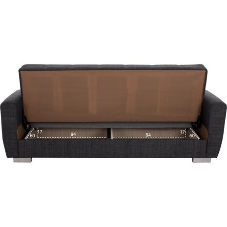 ΚΑΝΑΠΕΣ ΚΡΕΒΑΤΙ POLYA ΤΡΙΘΕΣΙΟΣ HM3240.03 ΓΚΡΙ 215x80x77Υ εκ.