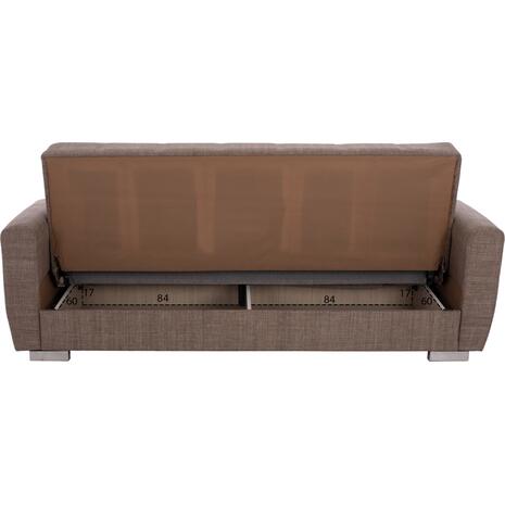 ΚΑΝΑΠΕΣ ΚΡΕΒΑΤΙ POLYA ΤΡΙΘΕΣΙΟΣ ΚΑΦΕ HM3240.02 215x80x77 εκ.