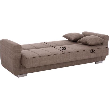 ΚΑΝΑΠΕΣ ΚΡΕΒΑΤΙ POLYA ΤΡΙΘΕΣΙΟΣ ΚΑΦΕ HM3240.02 215x80x77 εκ.