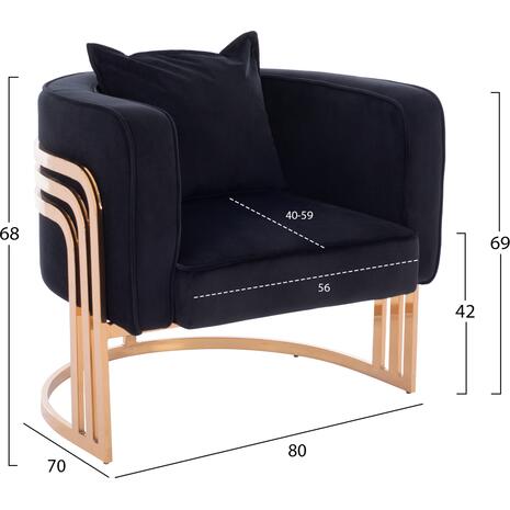 ΠΟΛΥΘΡΟΝΑ TIANA ΜΑΥΡH ΜΕ ΜΕΤΑΛΛΙΚΟ ΣΚΕΛΕΤΟ HM8738.04