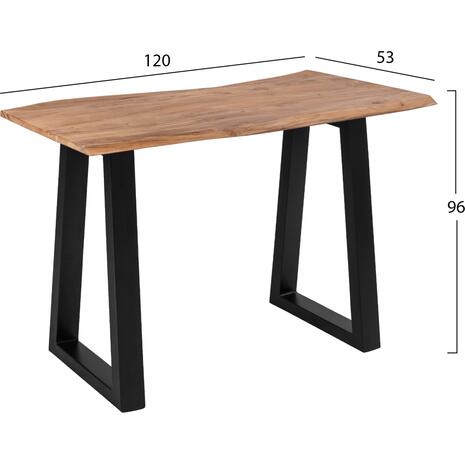 ΤΡΑΠΕΖΙ ΚΟΝΣΟΛΑ SOFIA SLIM HM8744.11 ΜΑΣΙΦ ΞΥΛΟ ΑΚΑΚΙΑΣ ΦΥΣΙΚΟ 120x53x96Υ εκ.