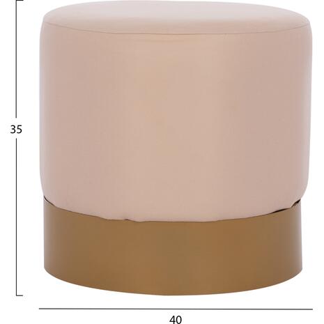 ΣΚΑΜΠΟ VINDE HM9260.03 ΜΠΕΖ  ΜΕ ΧΡΥΣΗ ΒΑΣΗ Φ40x35 εκ.