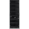 ΠΑΠΟΥΤΣΟΘΗΚΗ ΞΥΛΙΝΗ DAYANNA ΜΕ 6 ΡΑΦΙΑ 60X43X180.5εκ. ZEBRANO HM2379.01