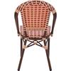ΚΑΡΕΚΛΑ ΑΛΟΥΜΙΝΙΟΥ BAMBOO LOOK ΣΕ ΜΠΕΖ ΚΑΙ ΚΟΚΚΙΝΟ HM5817.01 42x60x85Υ εκ.