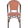 ΚΑΡΕΚΛΑ ΑΛΟΥΜΙΝΙΟΥ BAMBOO LOOK ΣΕ ΜΠΕΖ ΚΑΙ ΚΟΚΚΙΝΟ HM5817.01 42x60x85Υ εκ.