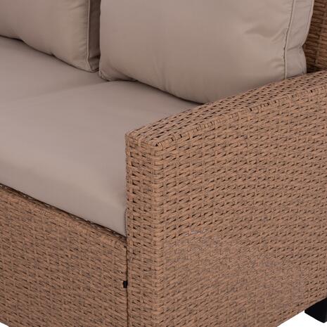 ΣΕΤ ΣΑΛΟΝΙ ΑΡΙΣΤΕΡΗ ΓΩΝΙΑ ΜΕ ΚΑΦΕ WICKER HM5756.02