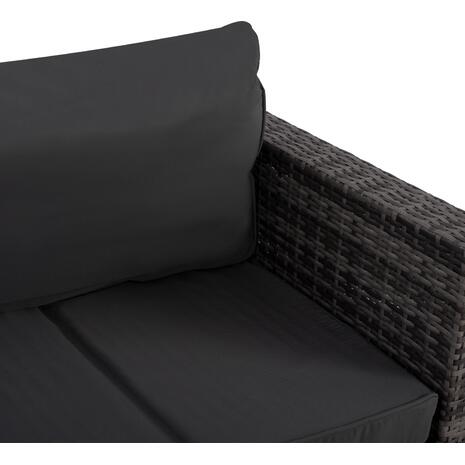 ΣΑΛΟΝΙ WICKER ΧΡΩΜΑ ΓΚΡΙ ΜΕ ΜΑΞΙΛΑΡΙΑ HM5816.01