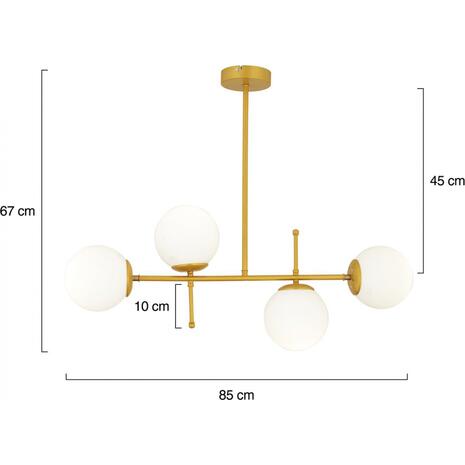 ΦΩΤΙΣΤΙΚΟ ΟΡΟΦΗΣ 4ΦΩΤΟ ΧΡΥΣΟ HM7411.02  85x67cm