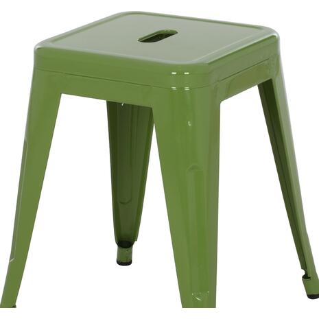 ΣΚΑΜΠΩ ΜΕΤΑΛΛΙΚΟ HM0096.23 MELITA ΣΕ LIGHT OLIVE GREEN 39x39x46 εκ.