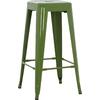 ΣΚΑΜΠΟ BAR ΜΕΤΑΛΛΙΚΟ MELITA ΣΕ LIGHT OLIVE GREEN HM8642.13 43x43x78 εκ.