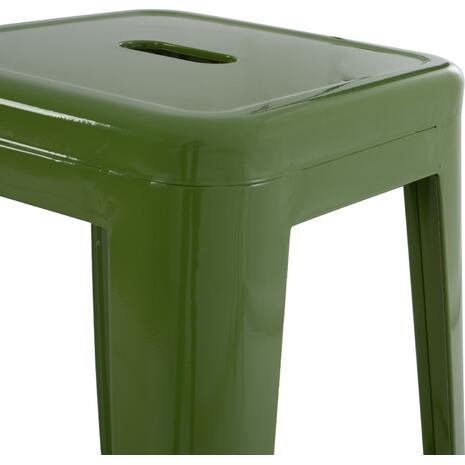 ΣΚΑΜΠΟ BAR ΜΕΤΑΛΛΙΚΟ MELITA ΣΕ LIGHT OLIVE GREEN HM8642.13 43x43x78 εκ.
