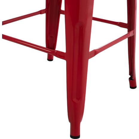 ΣΚΑΜΠΟ BAR ΜΕΤΑΛΛΙΚΟ MELITA ΣΕ ΚΟΚΚΙΝΟ HM8642.04 43x43x78Y εκ.