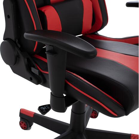 ΚΑΡΕΚΛΑ ΓΡΑΦΕΙΟΥ GAMING DOCKS HM1162.01 ΜΑΥΡΟ ΚΟΚΚΙΝΟ PU 67x70x130 εκ.