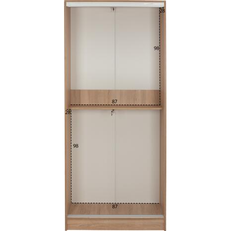 ΝΤΟΥΛΑΠΑ ΣΥΡΟΜΕΝΗ ADLER ΜΕΛΑΜΙΝΗΣ 90x45x210Yεκ. SONAMA OAK 2ΦΥΛΛΗ HM2436.01