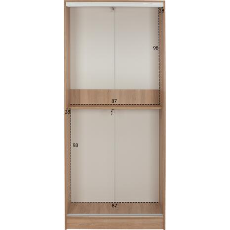 ΝΤΟΥΛΑΠΑ ΣΥΡΟΜΕΝΗ ADLER ΜΕΛΑΜΙΝΗΣ 90x45x210Yεκ. SONAMA OAK 2ΦΥΛΛΗ HM2436.01