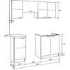 ΣΥΝΘΕΣΗ ΚΟΥΖΙΝΑΣ MAURICE ΜΕΛΑΜΙΝΗ SONAMA-ΛΕΥΚΟ HM2441 180x29,2-46εκ.