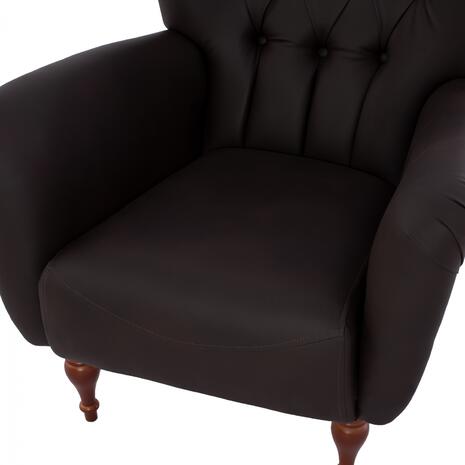 ΠΟΛΥΘΡΟΝΑ ΜΠΕΡΖΕΡΑ Τ. CHESTERFIELD ΣΕ ΧΡΩΜΑ ΚΑΦΕ HM9217.03 87x88x100 εκ. (Καφέ)