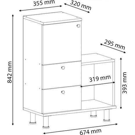 ΝΤΟΥΛΑΠΙ ΜΠΑΝΙΟΥ ΜΕΛΑΜΙΝΗΣ HM9066.01 ΛΕΥΚΟ 67,4x32x84,2Y εκ.