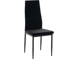 ΚΑΡΕΚΛΑ ΜΕΤΑΛΛΙΚΗ LADY HM0037.34 ΜΑΥΡΟ ΒΕΛΟΥΔΟ ME ΜΕΤΑΛΛΙΚΟ ΣΚΕΛΕΤΟ K/D (σετ 4 τεμαχίων) (Μαύρο)
