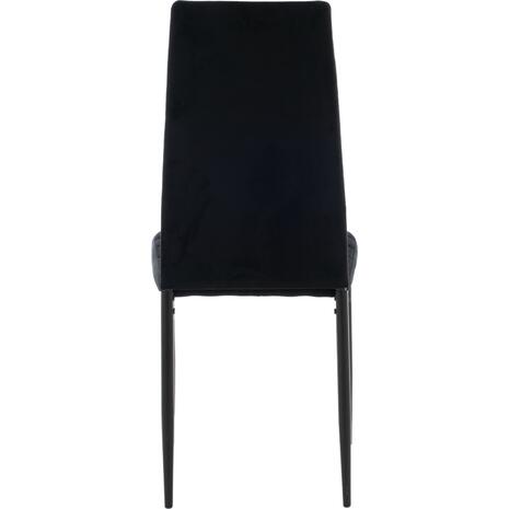 ΚΑΡΕΚΛΑ ΜΕΤΑΛΛΙΚΗ LADY HM0037.34 ΜΑΥΡΟ ΒΕΛΟΥΔΟ ME ΜΕΤΑΛΛΙΚΟ ΣΚΕΛΕΤΟ K/D (σετ 4 τεμαχίων) (Μαύρο)