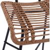 ΣΚΑΜΠΟ ΜΕΤΑΛΛΙΚΟ EDDIE ΜΕ ΜΑΞΙΛΑΡΙ HM5708 ΜΕ WICKER ΜΠΕΖ 45Χ46.5Χ115Υ εκ.